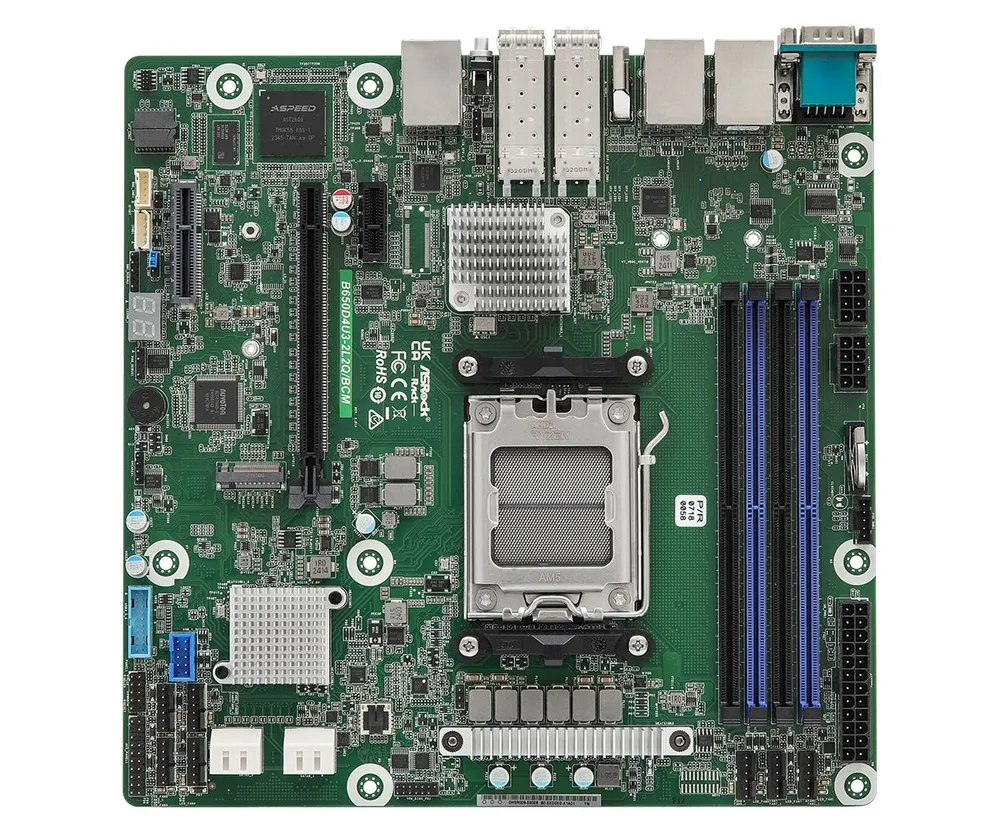 ASRock B650D4U3-2L2Q/BCM, 1xSKT LGA 1718, AMD Ryzen B650D4U3-2L2Q/BCM