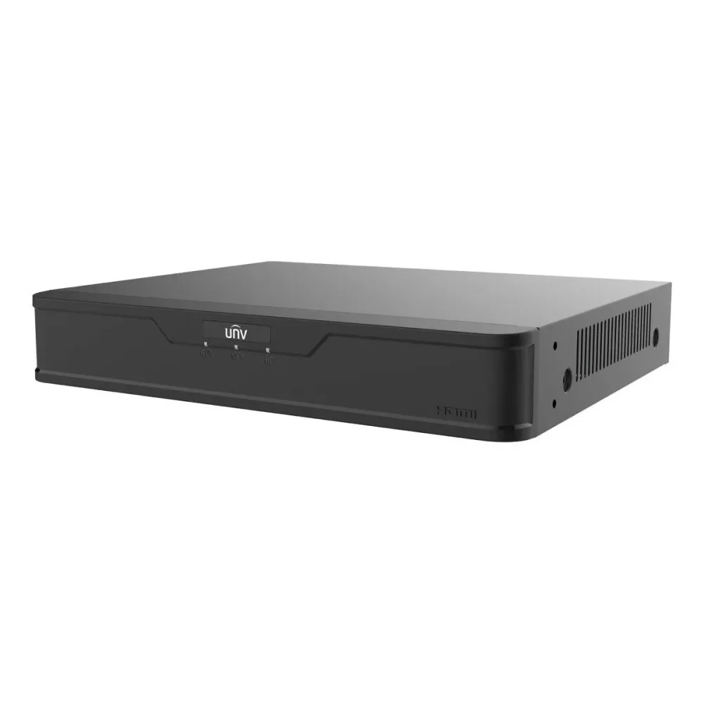 Gravador NVR Uniview Easy SeekFree Lite 8 Canais PoE 4K Preto - NVR301-08E-P8-IQ
