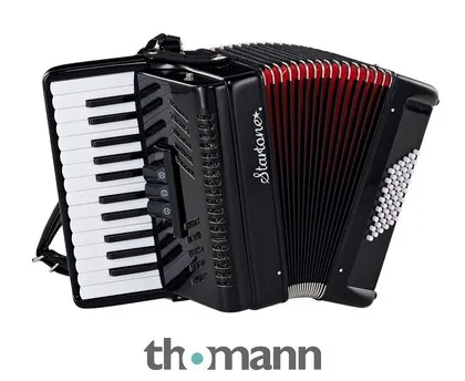 Startone Piano Accordion 48 Black MKII