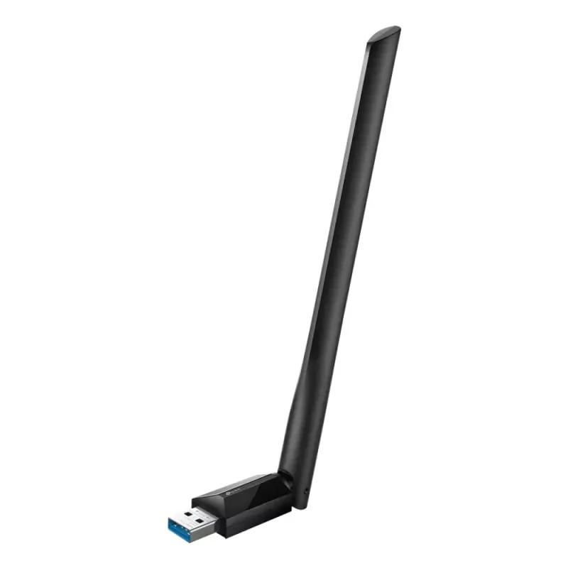 AX1800 High Gain Dual Band Wi-Fi 6 USB Adapter - 1× High Gain External Antenna, USB 3.0