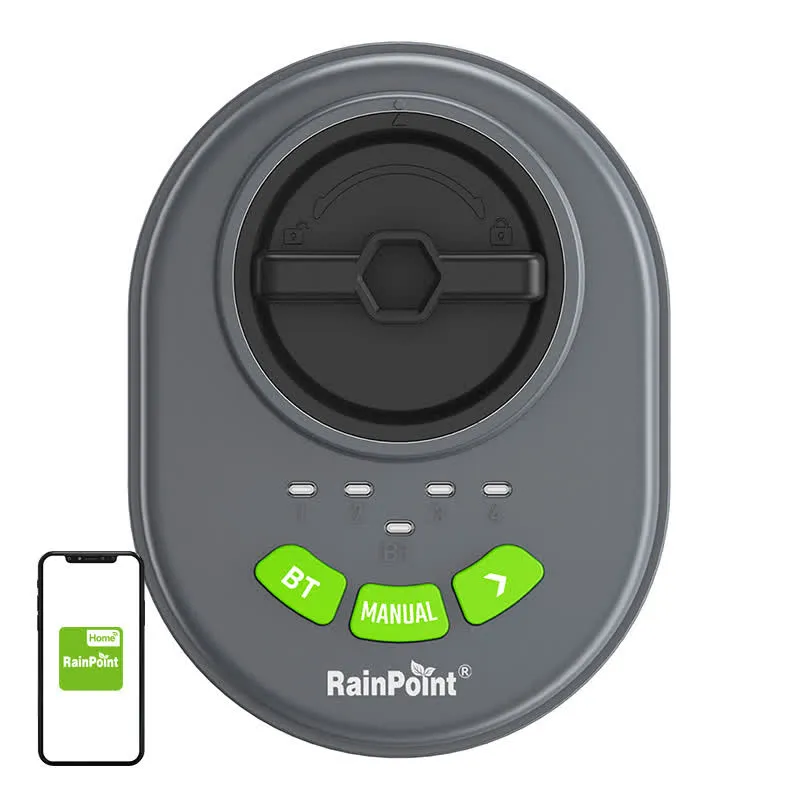 Rainpoint Controlador de irrigação de 4 zonas com aplicativo Bluetooth
