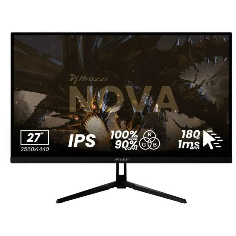Monitor Arozzi Nova 27" QHD 180Hz IPS HDR Altifalantes Gaming 1ms