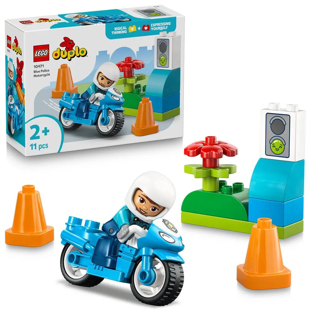 LEGO DUPLO Town: Mota da Polícia Azul | Idades 2+ | 11 Peças | Item 10471