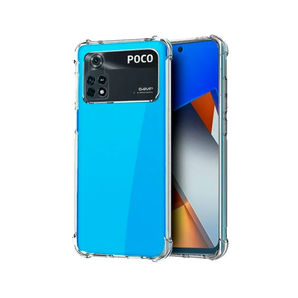 Capa Silicone Anti-Choque Xiaomi Poco M4 4G Pro Transparente