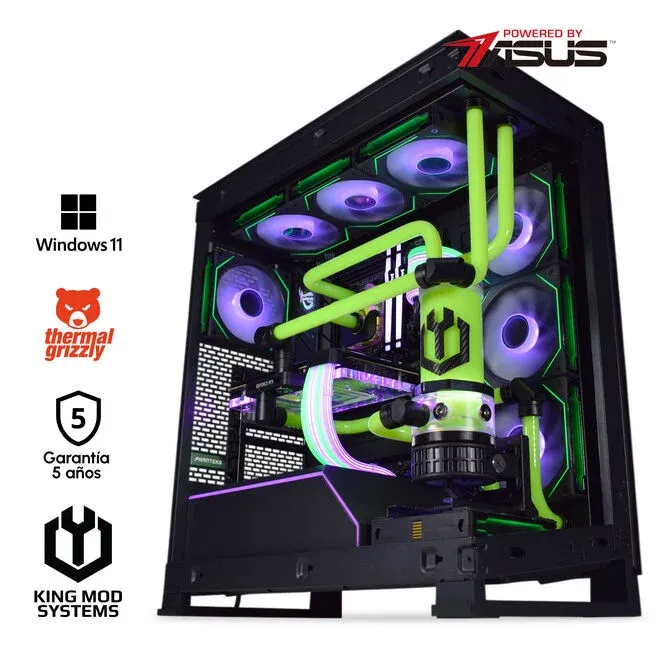 Computador King Mod Liquid-PC Ryzen 7 9850X3D 64GB DDR5 2TB RTX 5080 WiFi W11 V3
