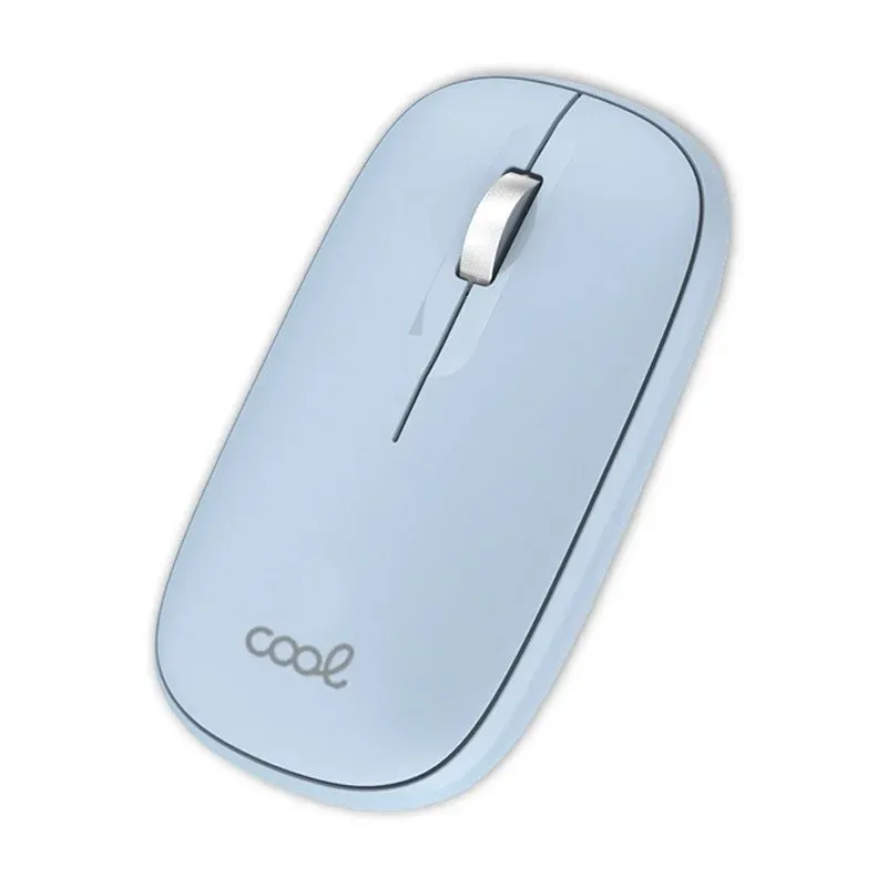Cool Slim Rato Sem Fios 2-em-1 (Bluetooth + Recetor USB) Azul Celeste