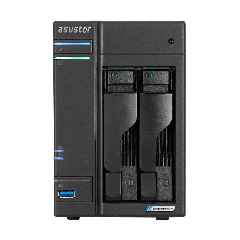 ASUSTOR AS6702T v2 2 Bay NAS Quad-Core A4 2.0GHz CPU Dual 5GbE Port
