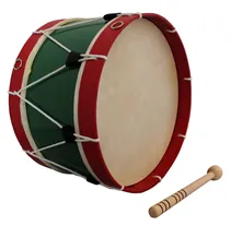 Bombo Tradicional Adamastor Nº4 Verde/Aro Vermelho 38cm