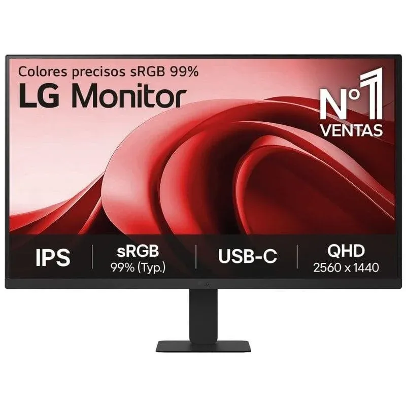 Monitor LG 27U631A-B 27" QHD 100Hz IPS USB-C HDR10 5ms Design Sem Molduras