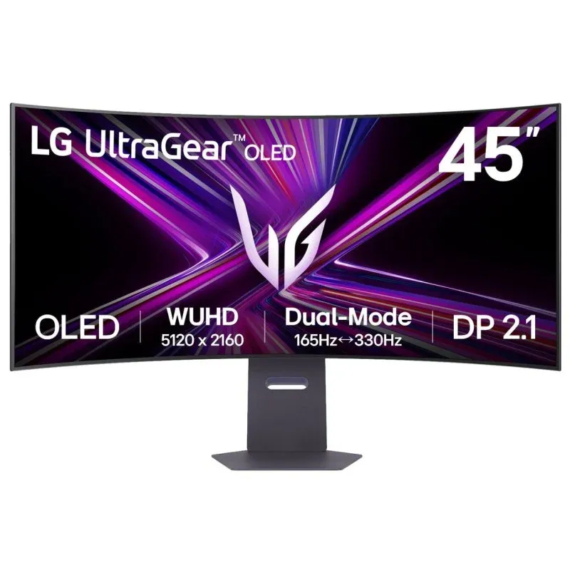 LG UltraGear 45GX950A-B 44.5" OLED UltraWide Dual UltraHD 5K 165Hz 0.03ms FreeSync Premium Pro Curvo