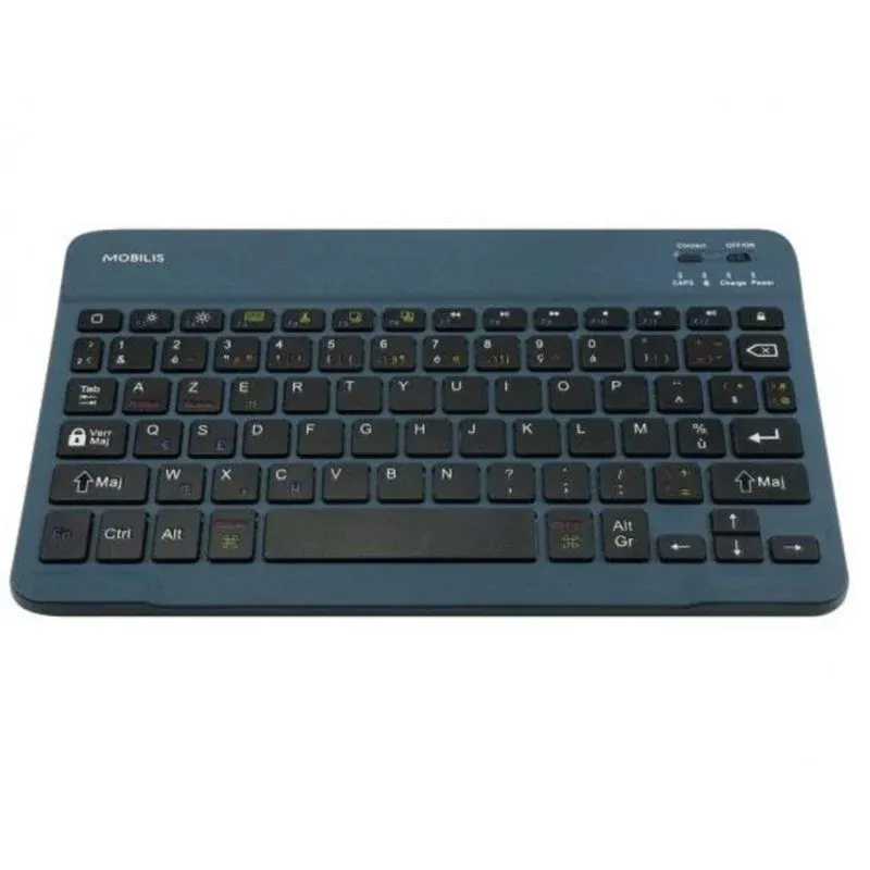 Teclado MOBILIS 001284 Bluetooth sem fios AZERTY francês ergonómico azul