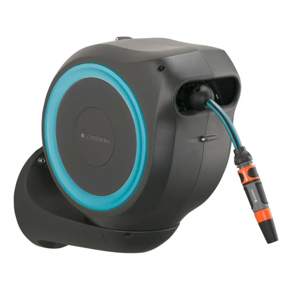 Enrolador de Mangueira Automático de Parede Gardena RollUp S 15m Azul