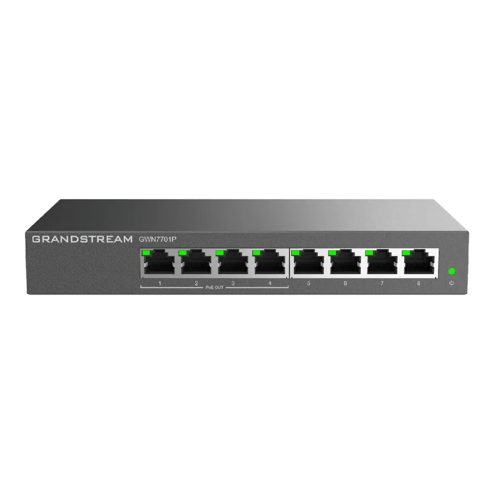 Switch Grandstream GWN7701P 8x GbE RJ45, 4x PoE