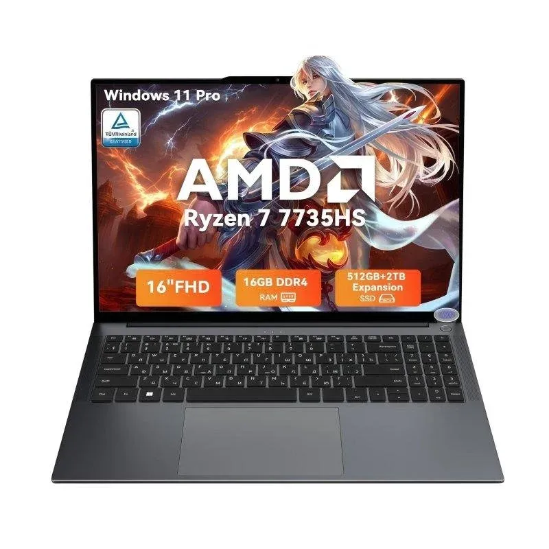 Portátil Blackview GamiBook 6 16" AMD Ryzen 7 7735HS 16GB 512GB SSD Radeon 680M Windows 11 Pro