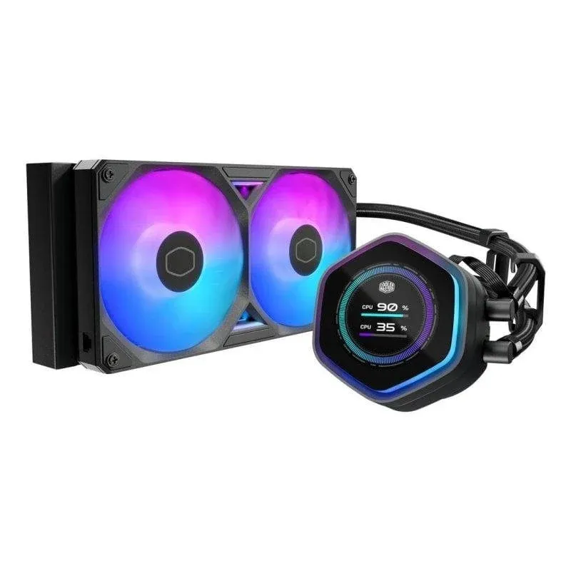 Refrigeración Líquida Cooler Master MasterLiquid Atmos II 240mm 2 Ventiladores LCD ARGB
