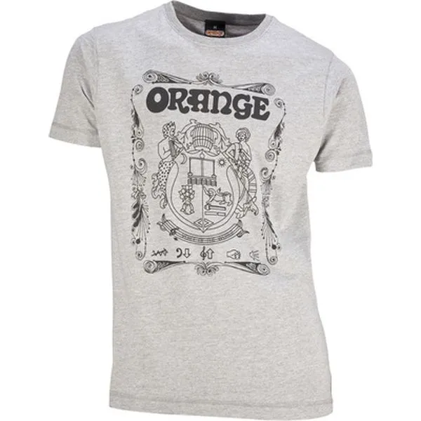 Orange T-Shirt Crest Grey M