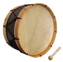 Bombo Tradicional Adamastor Nº6 Natural escuro/Natural claro 45cm