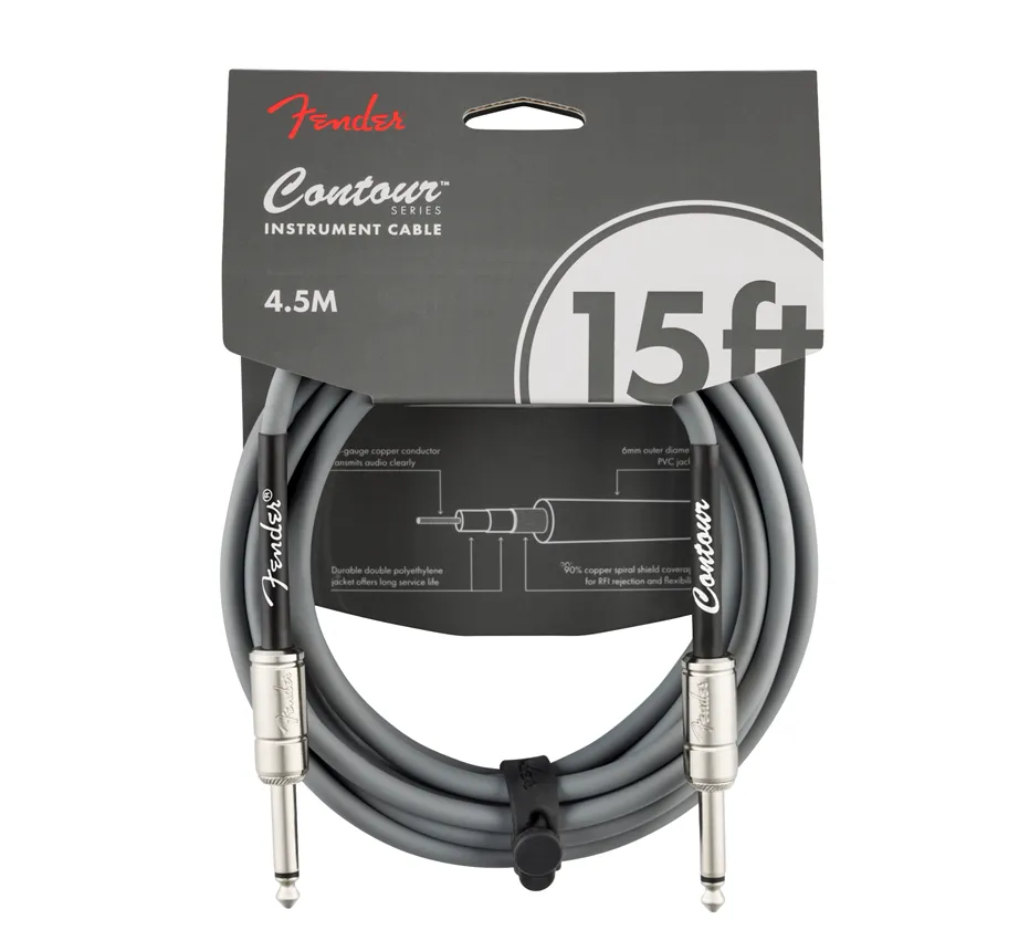 Cabo de Instrumento Fender Contour™ Series Inca Silver 4.5m