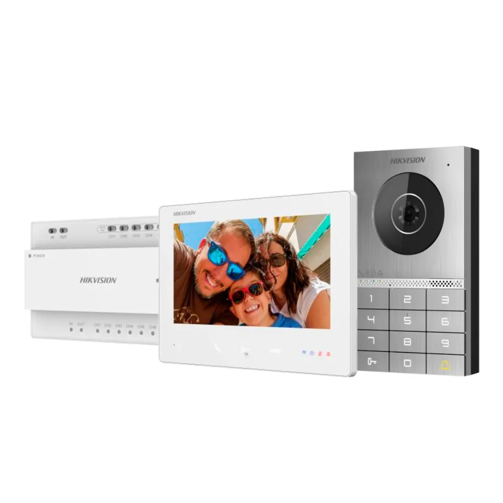 Kit de Video Porteiro Hikvision HD Villa Kit 2 Fios - DS-KIS706EY
