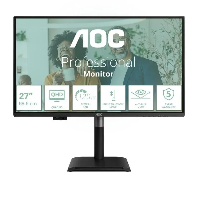 Monitor AOC Q27P4CV 27" Quad HD 120Hz IPS USB-C Altura Ajustável HDR