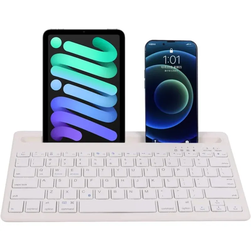 Klack Teclado Multi-Dispositivo Recarregável Bluetooth com 2 Canais Branco (ES)