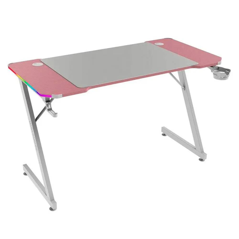 Secretária Gaming Mars Gaming MGD-X120RGB (120x60cm) ARGB Rosa