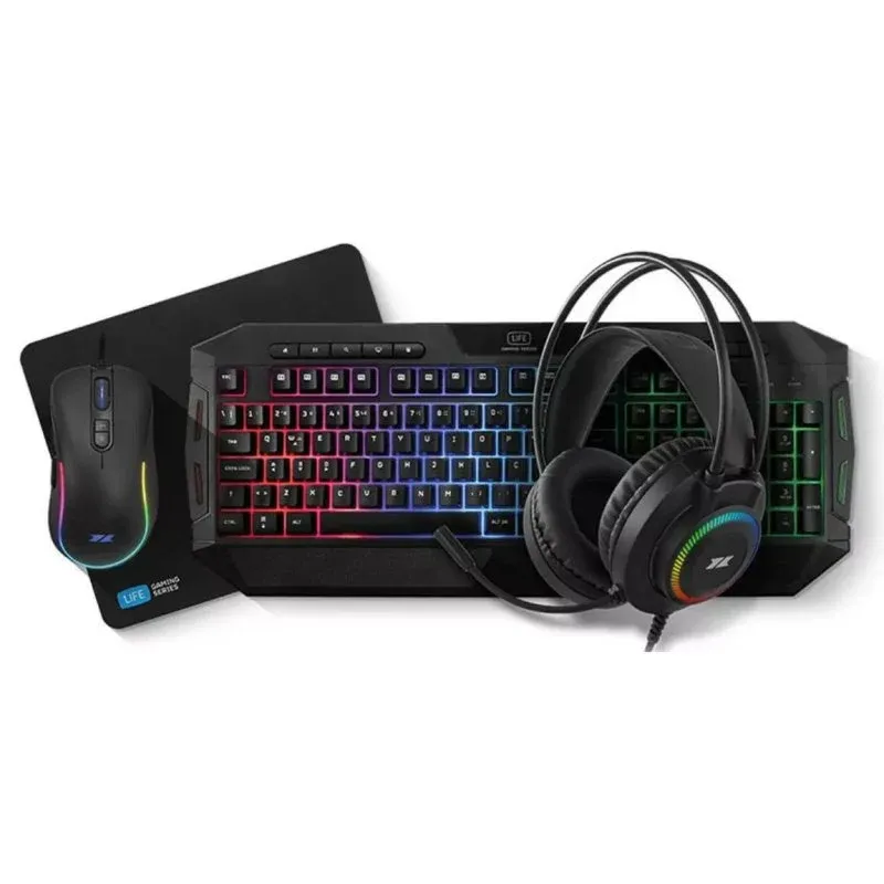 1Life All4one Combo Gaming Teclado Rato Headset Tapete (PT)