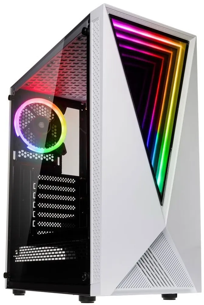 Caixa ATX Kolink VOID RGB Vidro Temperado Branco