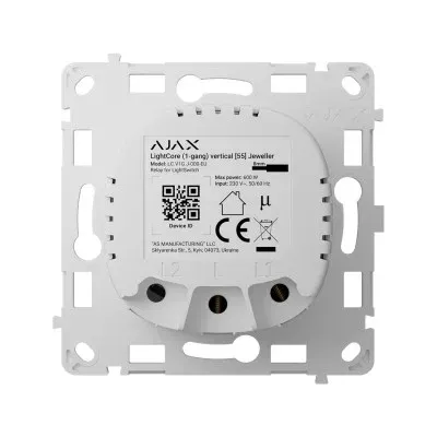 Relé Inteligente Simples Vertical Ajax LightCore 868MHz Jeweller Branco