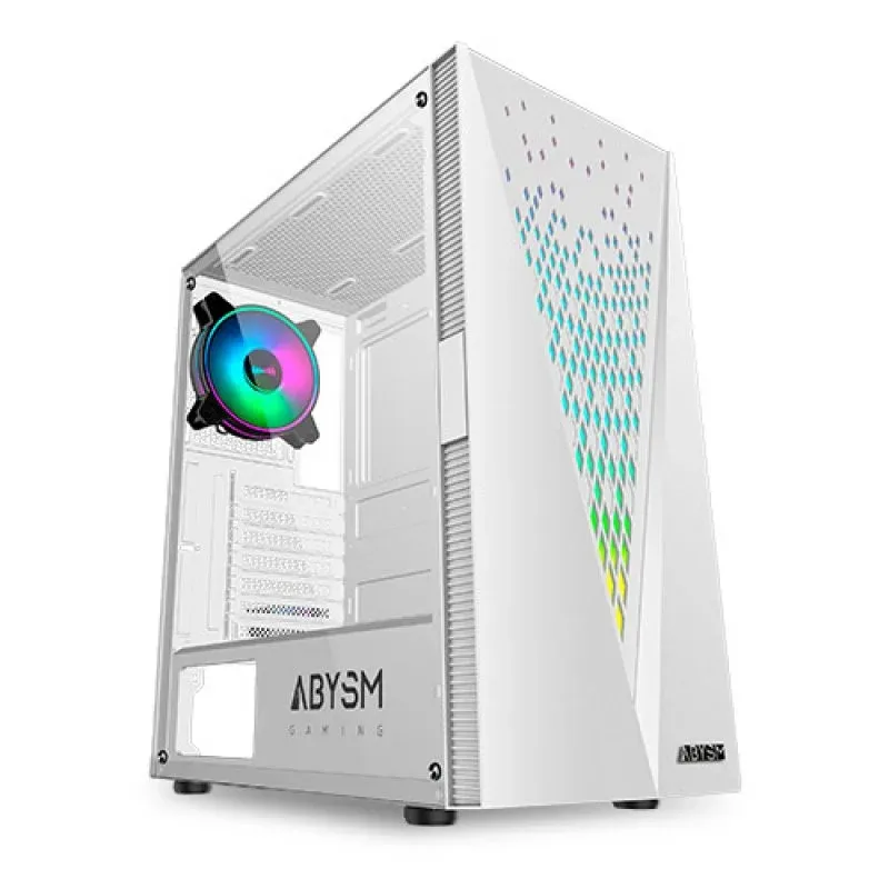 Caixa de Computador Abysm Danube Kolpa ARGB Vidro Temperado USB 3.0 Branca