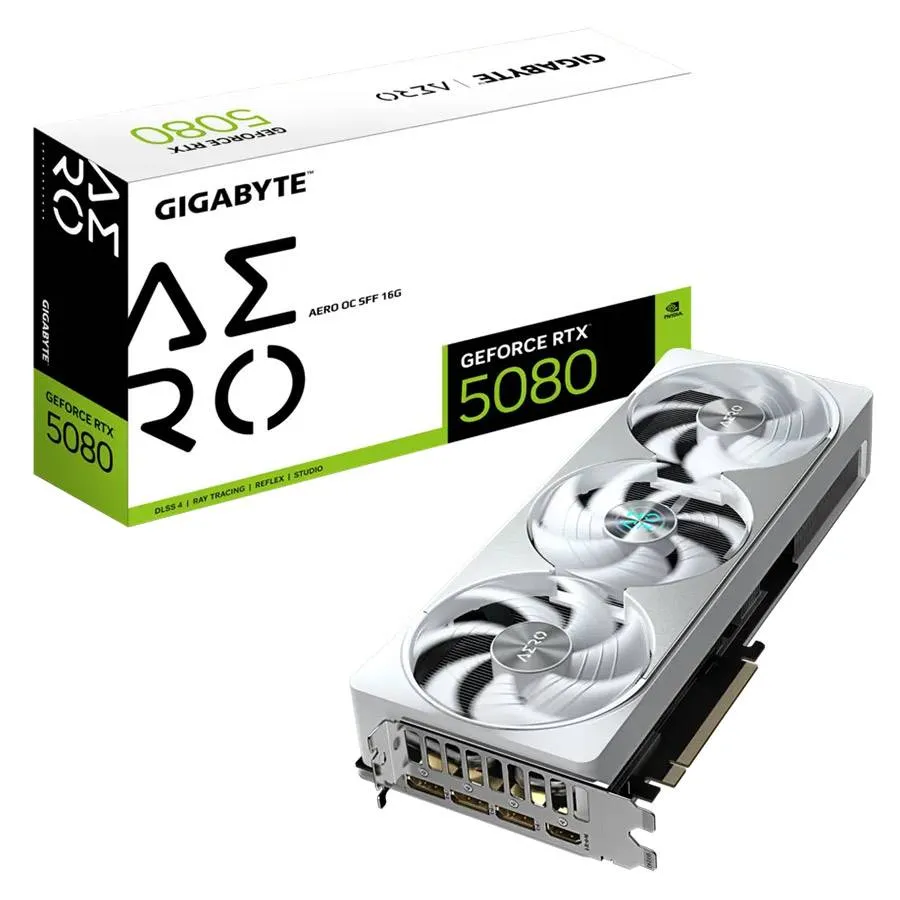 Placa Gráfica Gigabyte NVIDIA GeForce RTX 5080 Blackwell Aero OC SFF 16G GDDR7 DLSS4