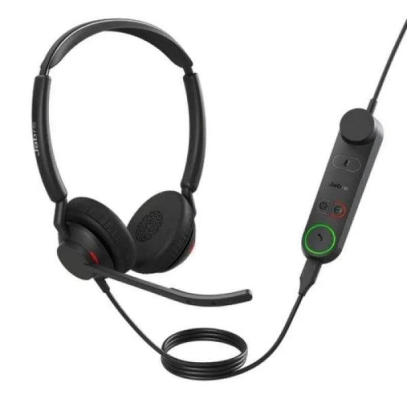 Auriculares Jabra Engage 50 II com cabo USB Cancelamento de Ruído Micrófonos Pretos