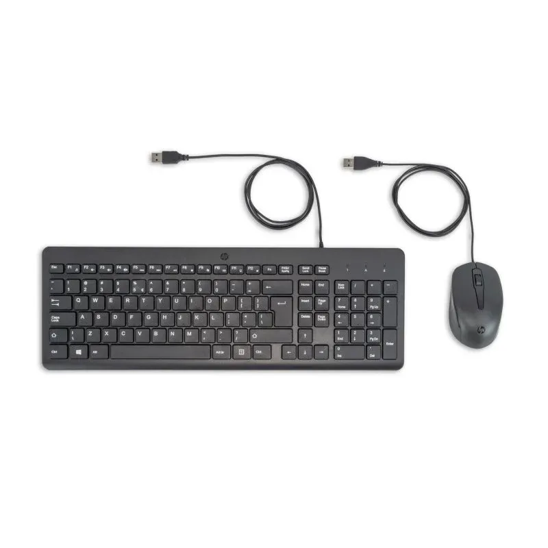 Teclado membrana HP 150 Layout EN com rato USB compacto