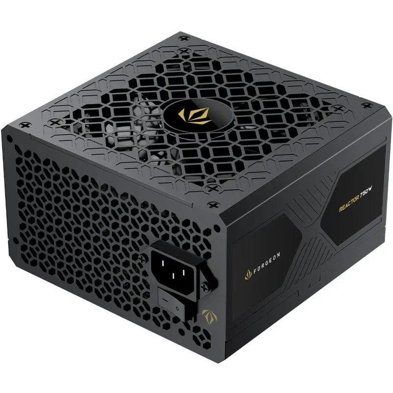 Fonte Alimentação Forgeon Reactor 750W Cybenetics Platinum ATX 3.1 PCIe 5.1 Full Modular Fonte de Alimentação Preta