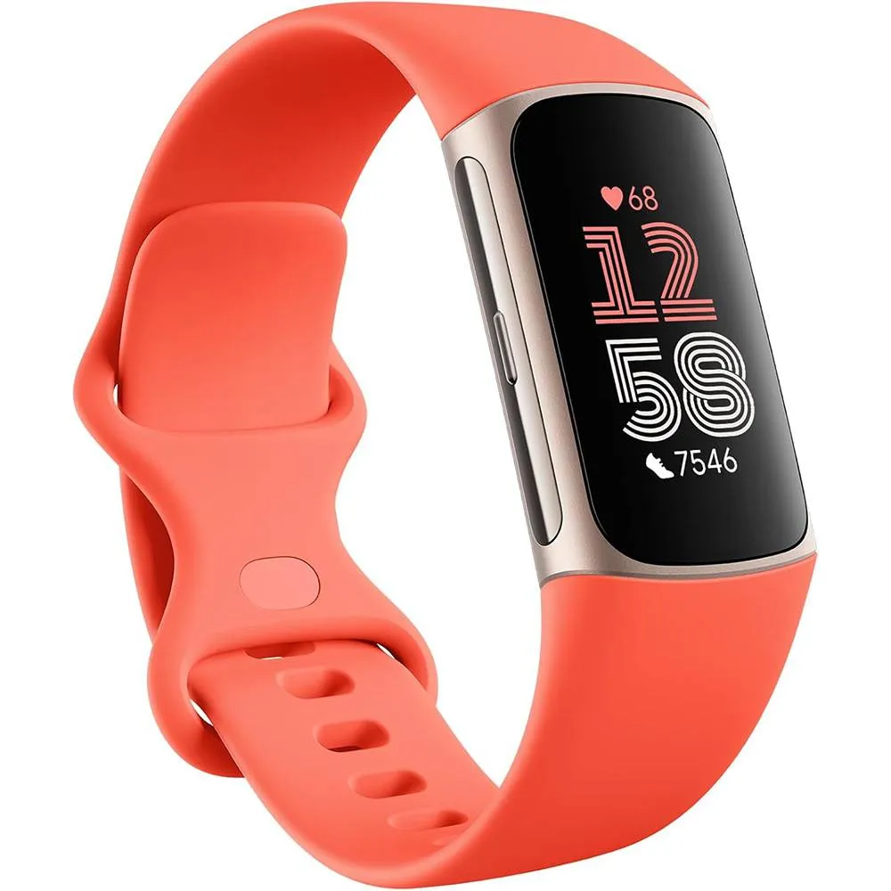 Smartband Google Fitbit Charge 6 Premium Fitness Tracker Coral