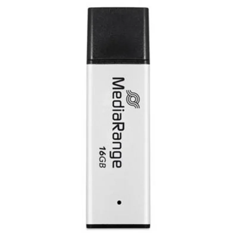 Pen USB MediaRange MR1899 16GB USB 3.2 Gen 1 Preto Prateado