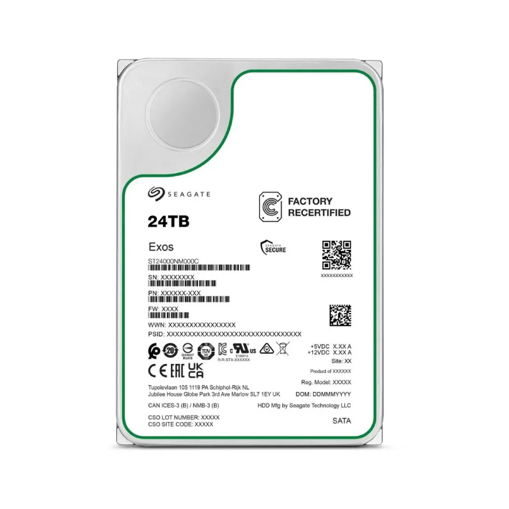 Disco Rígido 3.5" Seagate Exos 24TB 7200RPM SATA III