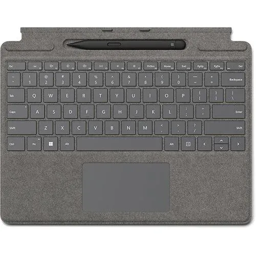 Bundle Microsoft Capa + Teclado Surface Pro X/Pro 8 + Caneta Stylus Prateada