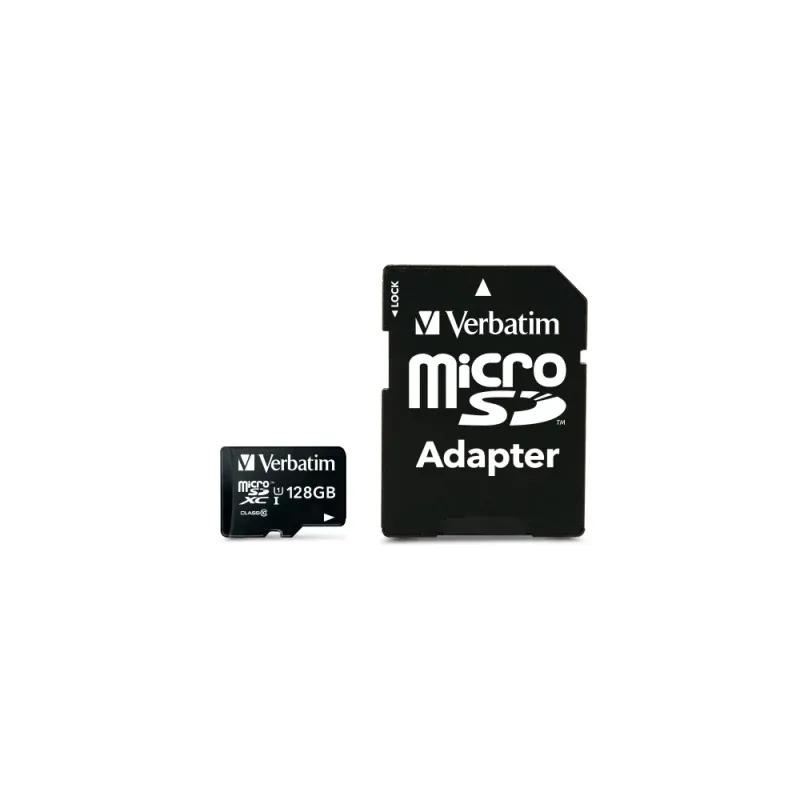 VERBATIM MICRO SDXC 128GB UHS-1 CLASS 10 C/ADAPTADOR