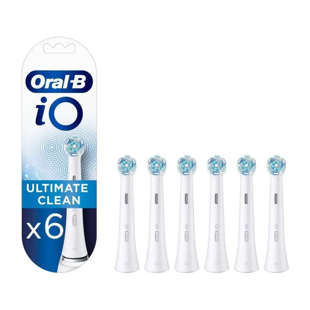Cabeças de Escova de Dentes Oral-B Sonic iO Ultimate Clean Brancas (6 unidades)