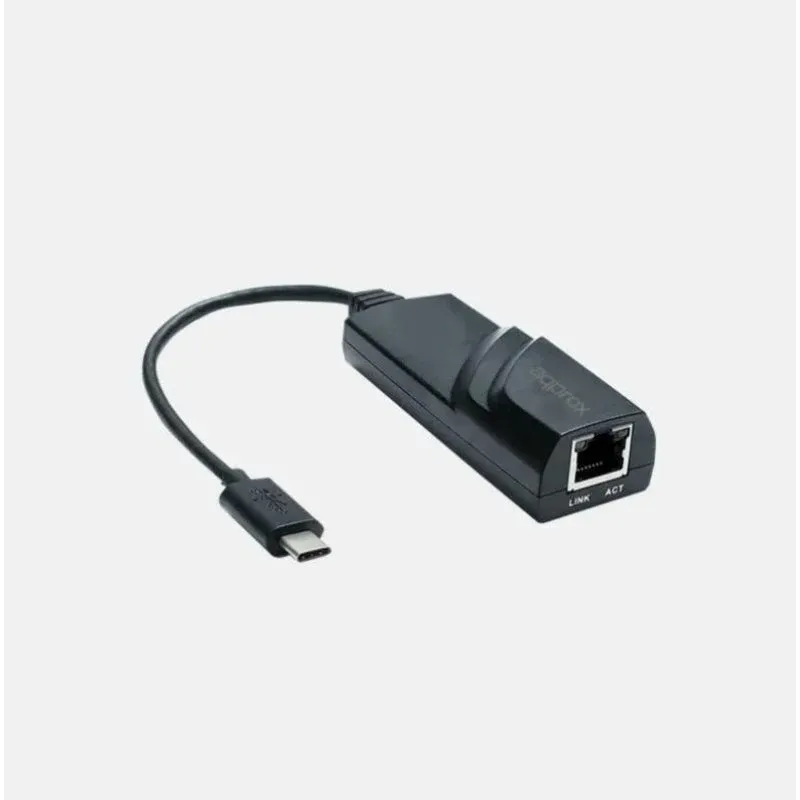 Placa de Rede Approx APPC43V2 USB Tipo C Ethernet Gigabit 1000 Mbps Preta