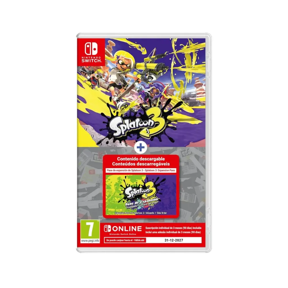 Jogo Nintendo Switch Splatoon 3 + Expansion Pass + 3 Meses Nintendo Online Switch
