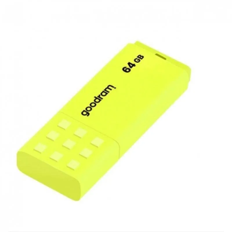 Pen Drive GoodRam UME2 64GB Amarelo USB 2.0 Tapa Antiderrapante