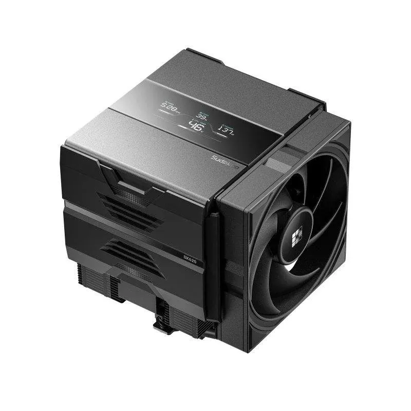 Cooler CPU Refrigeraçao Ar Sudokoo Socket AM5 2x120mm SK620V Ecrã Digital