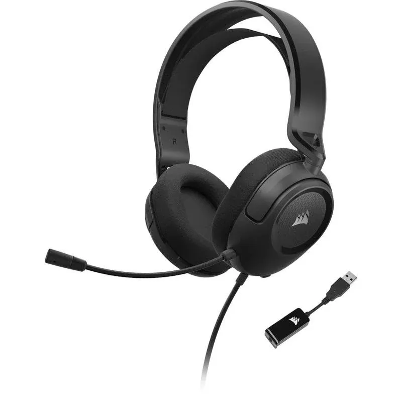 Auriculares Corsair HS35 SURROUND v2 com fio USB gaming Surround 7.1 com microfone preto