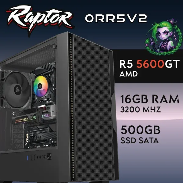 PC Gaming RAPTOR-0RR5V2 - R5 5600GT | Radeon Graphics | 16GB | SSD 512