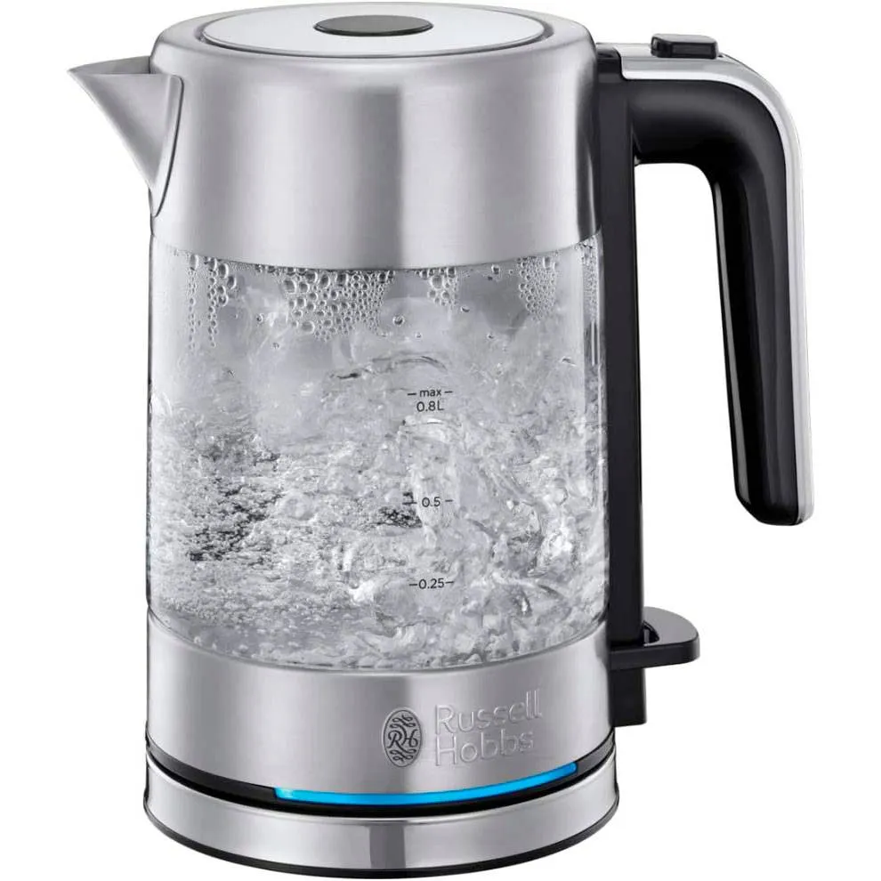 Jarro Elétrico Russell Hobbs Compact Home Glass 0.8 Litros 2200W Vidro