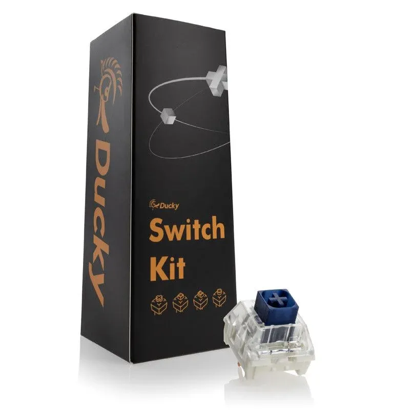 Pack 110 Switches Ducky Kalih Box Navy Mecânicos 3-Pin Clicky MX-Stem 85g