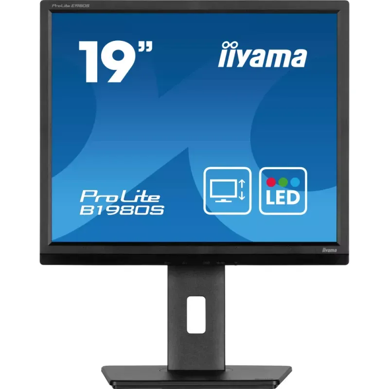 iiyama ProLite B1980S-B1 - Monitor LED - 19" - 1280 x 1024 @ 75 Hz - TN - 250 cd/m² - 1000:1 - 3 ms - HDMI, DisplayPort - altifalantes - preto, mate