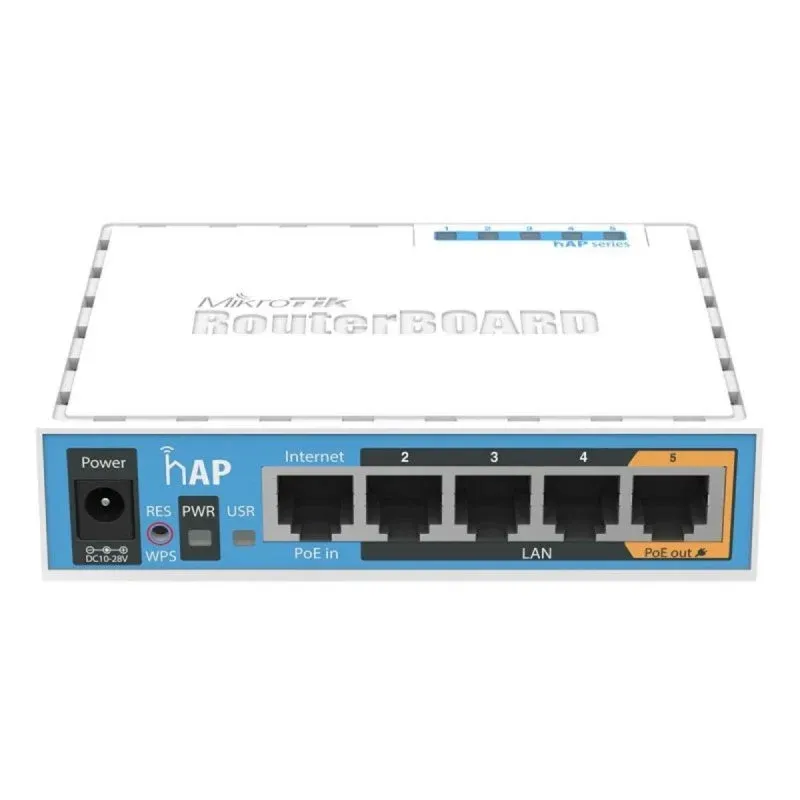 Cloud Router Switch MikroTik hAP 2.4GHz PoE Branco RB951Ui-2nD Cloud Router Switch MikroTik hAP 2.4GHz PoE Branco RB951Ui-2nD